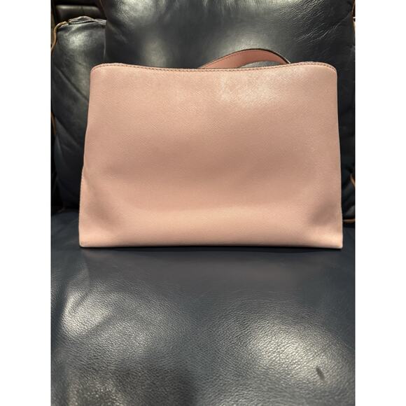 Michael Kors Sofia Portia Large Satchel Leather Bag Pink Blossom/gold - Picture 3 of 7